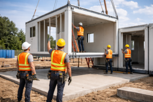 Modulbau Montage-Teams