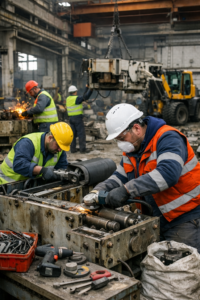 Subunternehmen Abbau von Produktionsstraßen